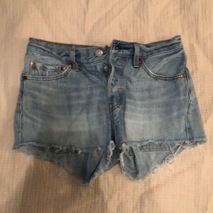 Levi Hi-Rise Denim Shorts